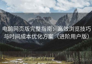 电鸽网页版完整指南：高效浏览技巧与时间成本优化方案（进阶用户版）