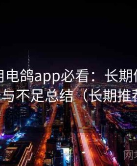 新手使用电鸽app必看：长期体验后的优势与不足总结（长期推荐版）