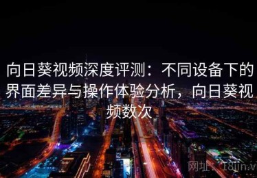向日葵视频深度评测：不同设备下的界面差异与操作体验分析，向日葵视频数次