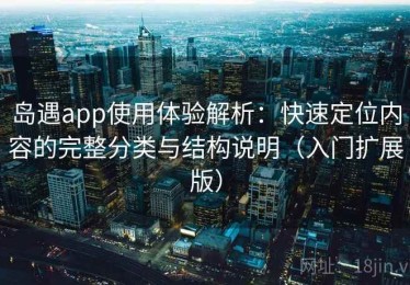 岛遇app使用体验解析：快速定位内容的完整分类与结构说明（入门扩展版）