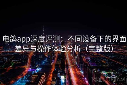 电鸽app深度评测：不同设备下的界面差异与操作体验分析（完整版）