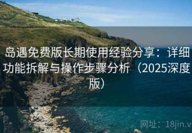 岛遇免费版长期使用经验分享：详细功能拆解与操作步骤分析（2025深度版）