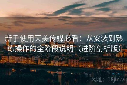 新手使用天美传媒必看：从安装到熟练操作的全阶段说明（进阶剖析版）
