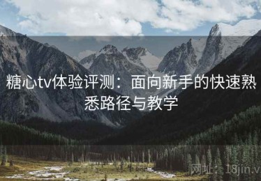 糖心tv体验评测：面向新手的快速熟悉路径与教学