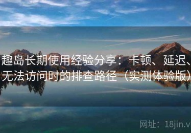 趣岛长期使用经验分享：卡顿、延迟、无法访问时的排查路径（实测体验版）