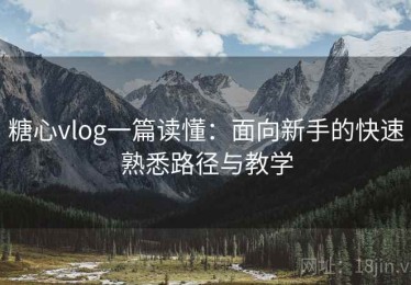 糖心vlog一篇读懂：面向新手的快速熟悉路径与教学