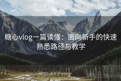 糖心vlog一篇读懂：面向新手的快速熟悉路径与教学