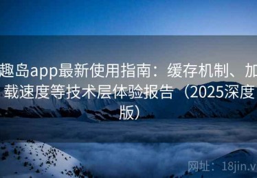 趣岛app最新使用指南：缓存机制、加载速度等技术层体验报告（2025深度版）
