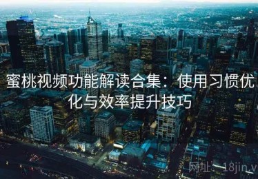 蜜桃视频功能解读合集：使用习惯优化与效率提升技巧
