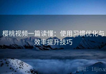 樱桃视频一篇读懂：使用习惯优化与效率提升技巧