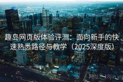 趣岛网页版体验评测：面向新手的快速熟悉路径与教学（2025深度版）