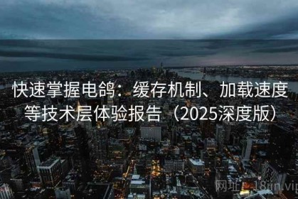 快速掌握电鸽：缓存机制、加载速度等技术层体验报告（2025深度版）