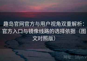趣岛官网官方与用户视角双重解析：官方入口与镜像线路的选择依据（图文对照版）