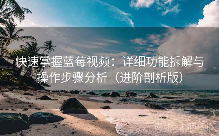 快速掌握蓝莓视频:详细功能拆解与操作步骤分析(进阶剖析版) 快速掌握蓝莓视频:详细功能拆解与操作步骤分析(进阶剖析版)
