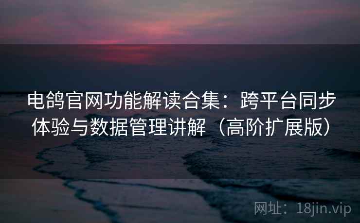 电鸽官网功能解读合集：跨平台同步体验与数据管理讲解（高阶扩展版）
