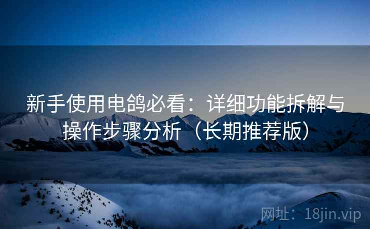 新手使用电鸽必看：详细功能拆解与操作步骤分析（长期推荐版）