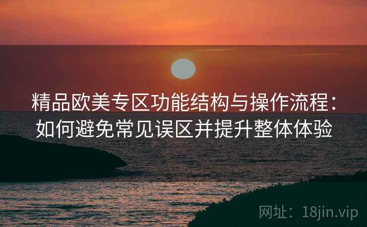 精品欧美专区功能结构与操作流程：如何避免常见误区并提升整体体验