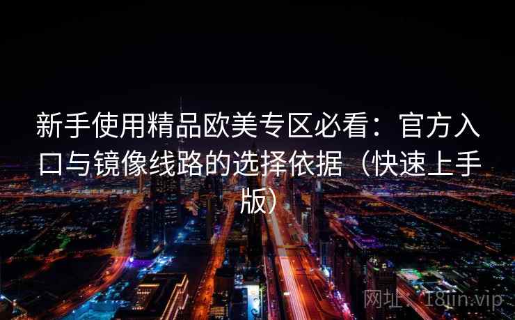 新手使用精品欧美专区必看：官方入口与镜像线路的选择依据（快速上手版）