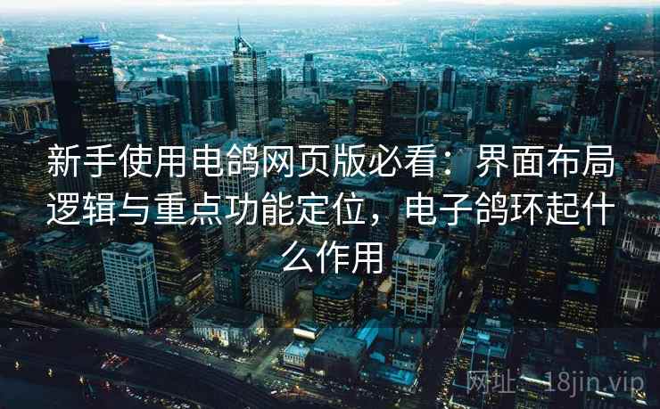 新手使用电鸽网页版必看：界面布局逻辑与重点功能定位，电子鸽环起什么作用