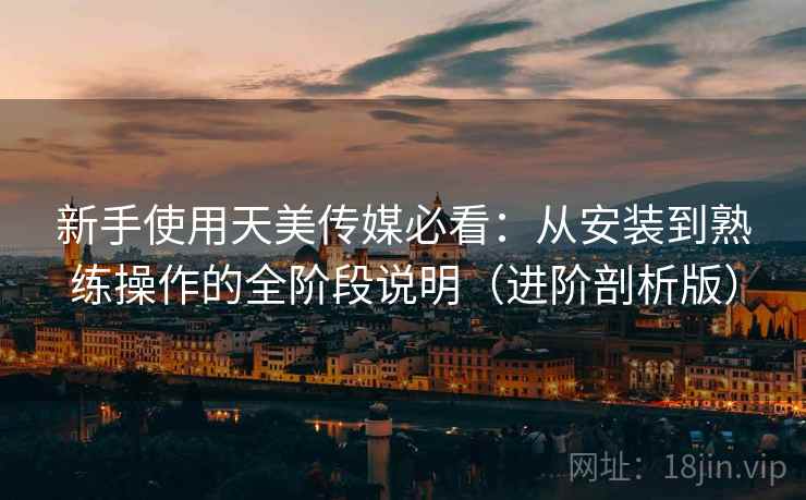 新手使用天美传媒必看：从安装到熟练操作的全阶段说明（进阶剖析版）