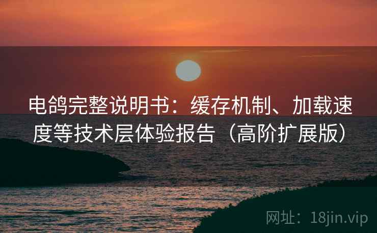 电鸽完整说明书:缓存机制、加载速度等技术层体验报告(高阶扩展版) 电鸽完整说明书:缓存机制、加载速度等技术层体验报告(高阶扩展版)