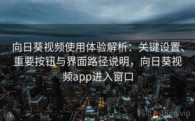 向日葵视频使用体验解析:关键设置、重要按钮与界面路径说明,向日葵视频app进入窗口 向日葵视频使用体验解析:关键设置、重要按钮与界面路径说明,向日葵视频app进入窗口